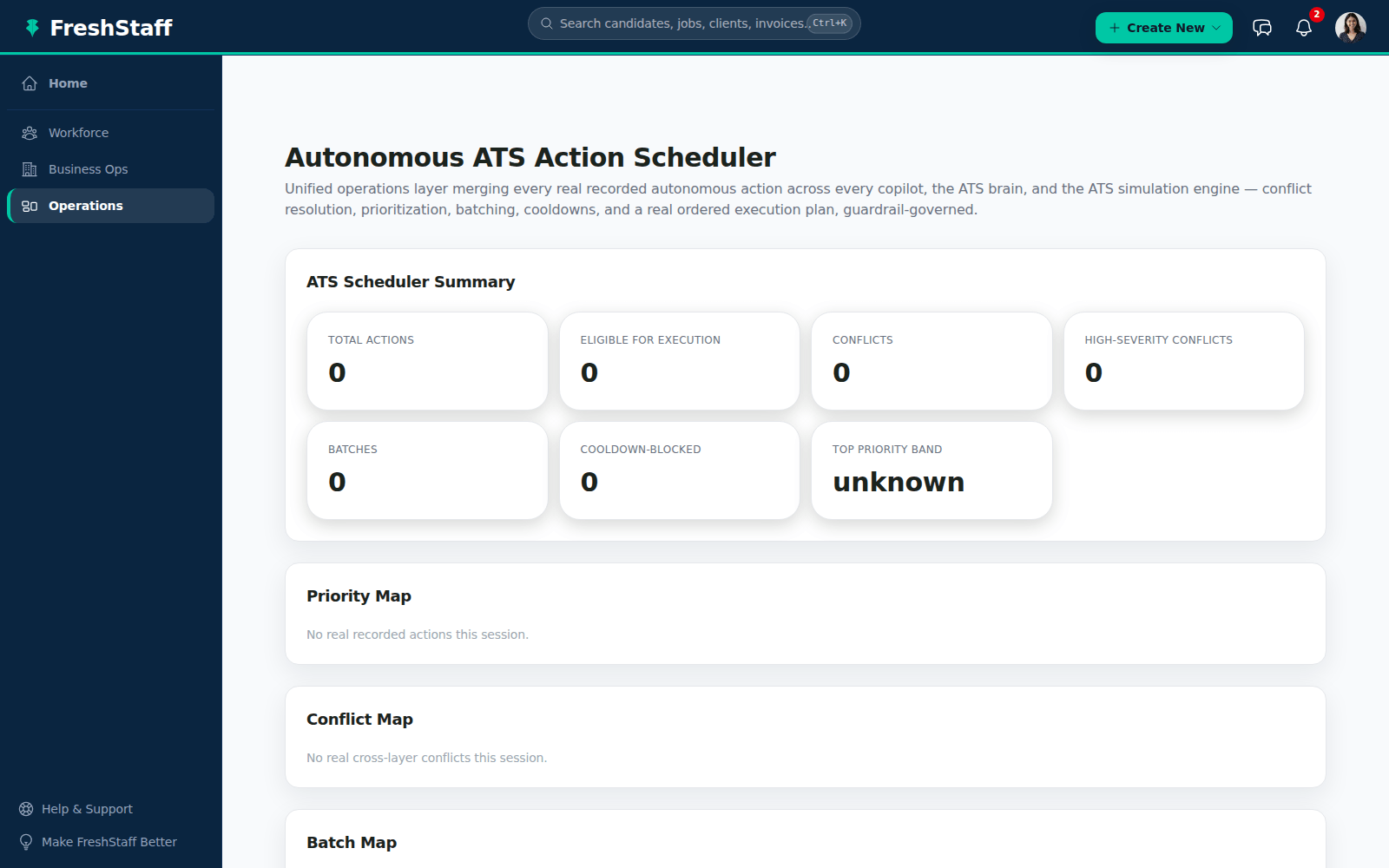 FreshStaff ATS Intelligence: the Autonomous ATS Action Scheduler summary.