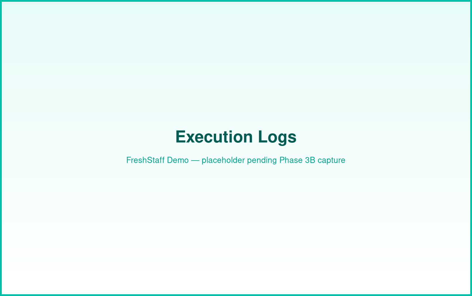 FreshStaff automation: execution logs interface showing rule run history.