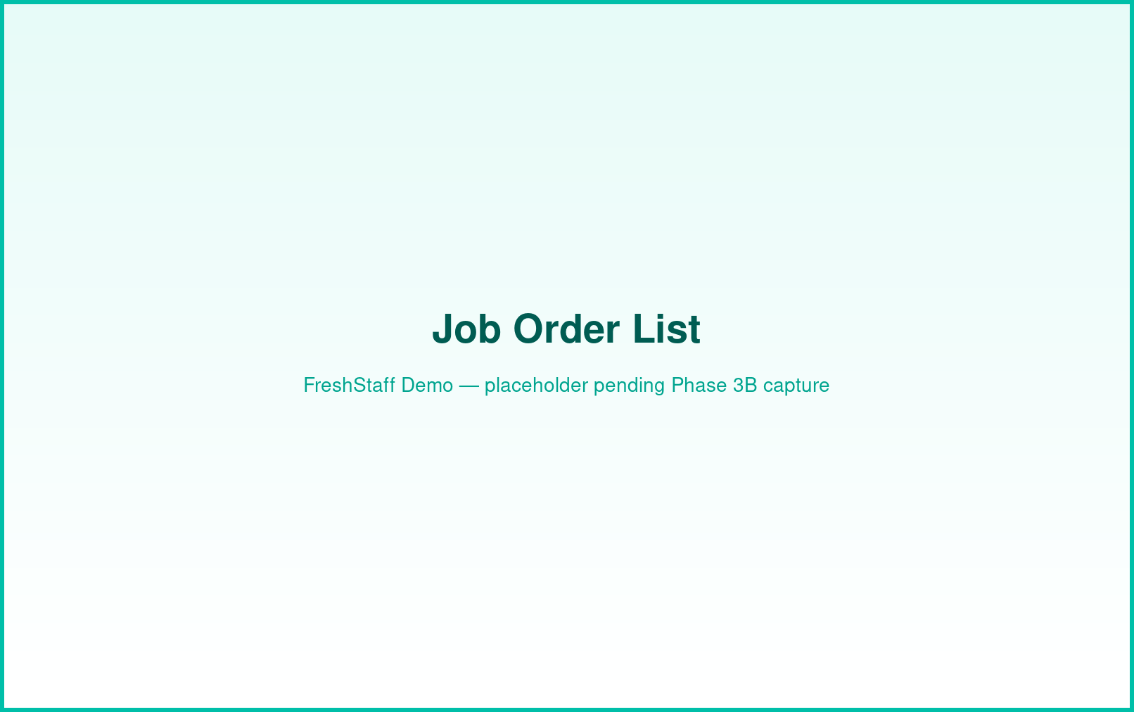 FreshStaff client portal: job order list interface showing a client's open positions.