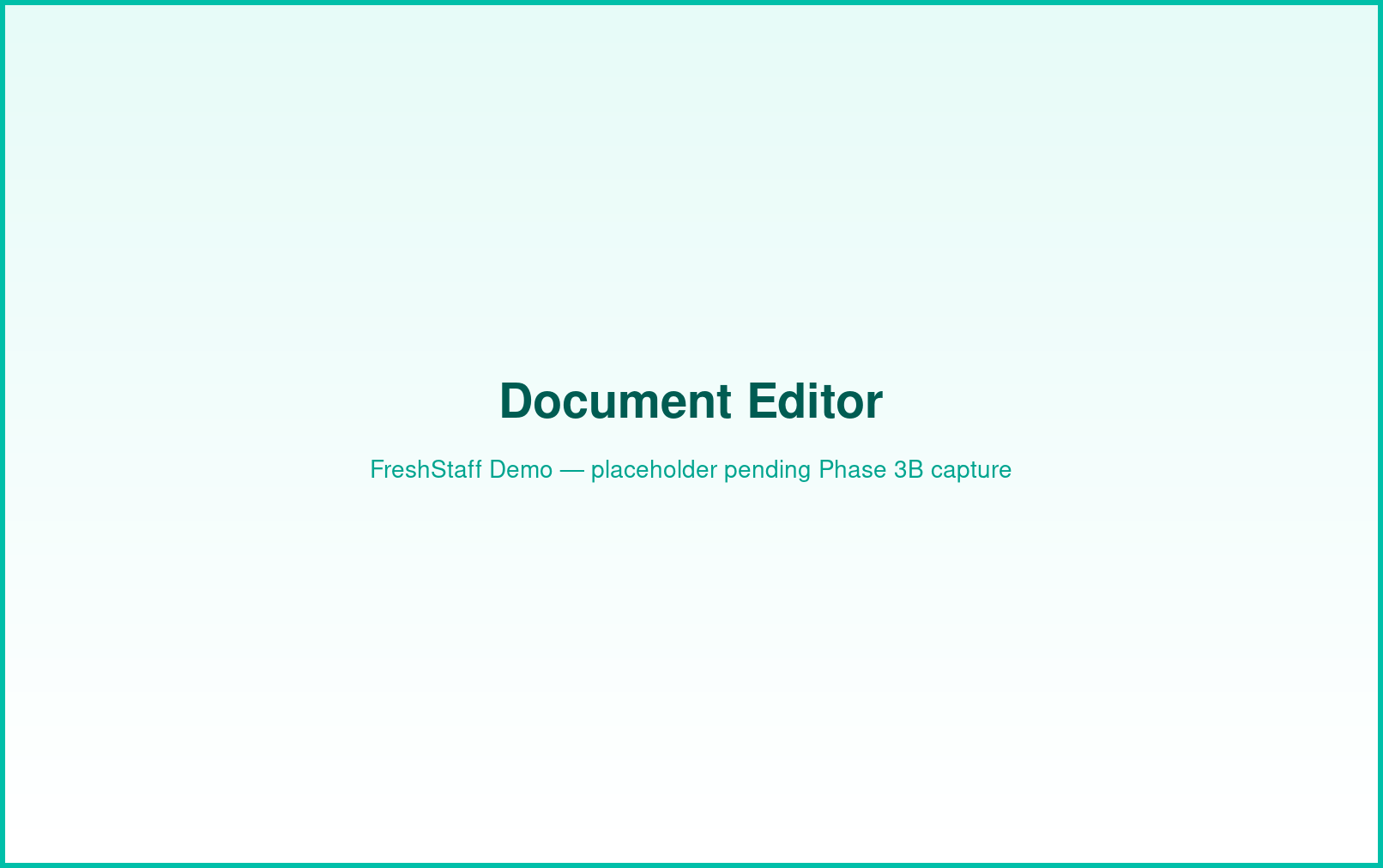 FreshStaff document builder: document editor interface showing a PDF with mapped fields.