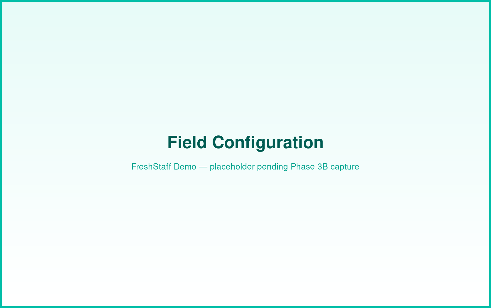 FreshStaff packet builder: field configuration interface showing document field setup.
