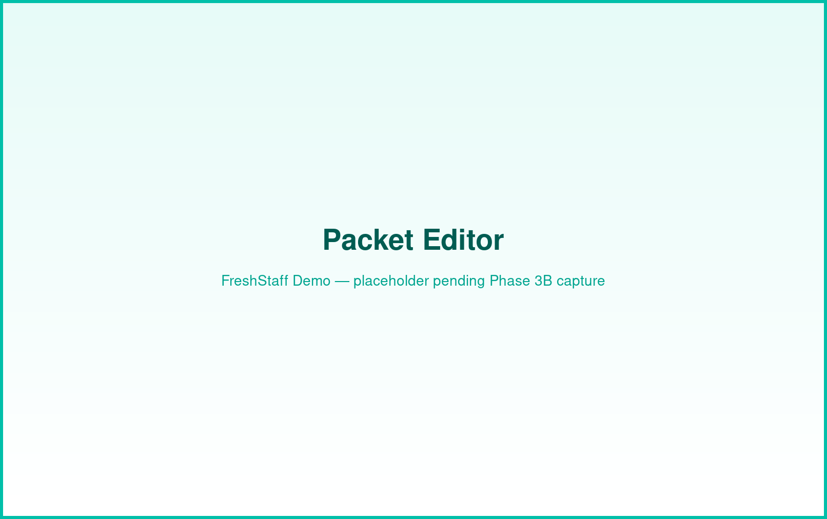 FreshStaff packet builder: packet editor interface showing documents in a packet.