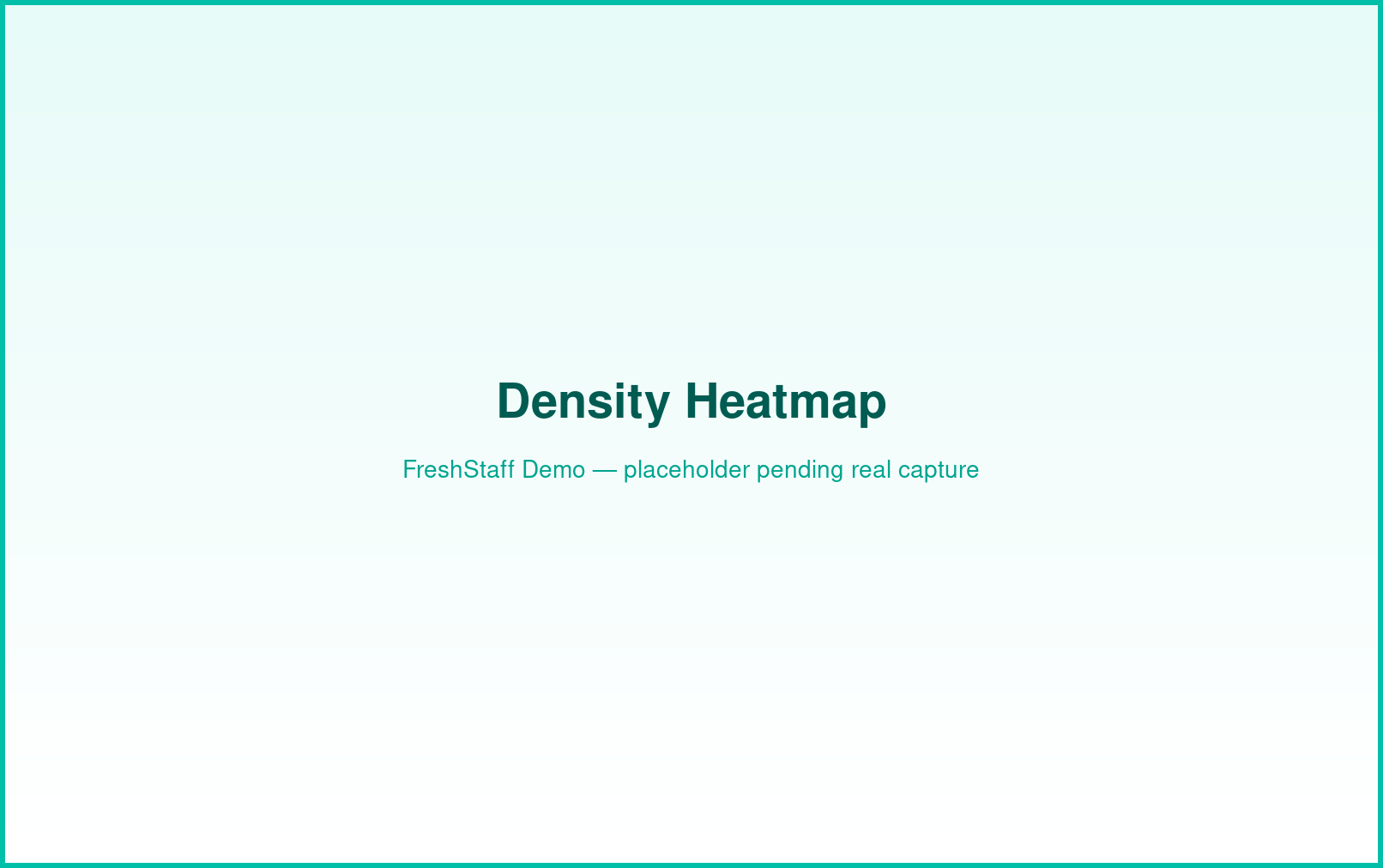FreshStaff territory intelligence: density heatmap interface showing clustering of nearby companies.